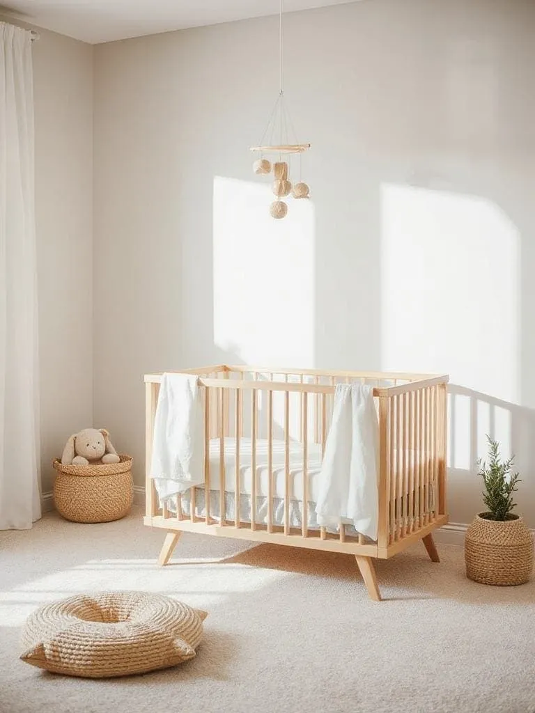 minimalist scandinavian nursery design