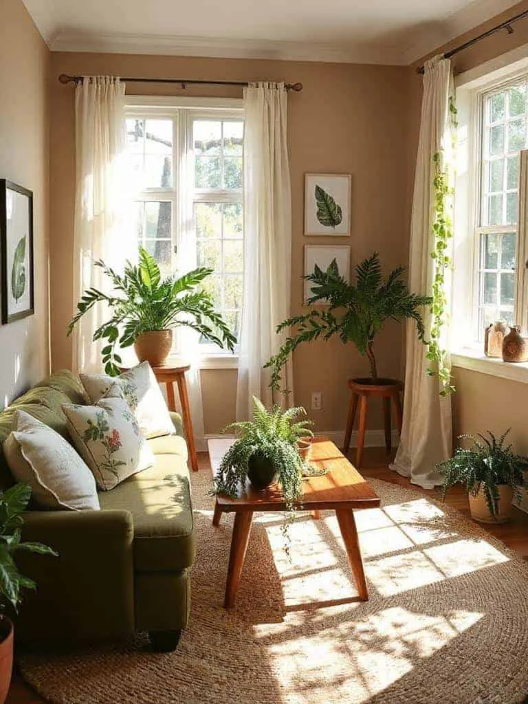 nature inspired living room decor