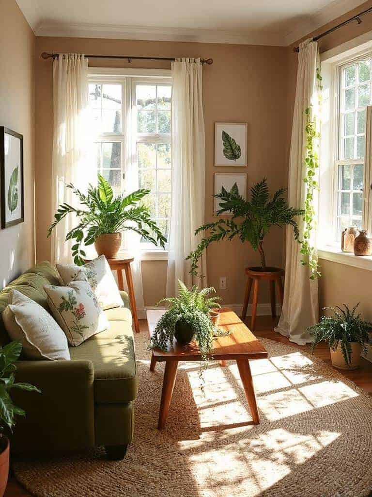 nature inspired living room decor