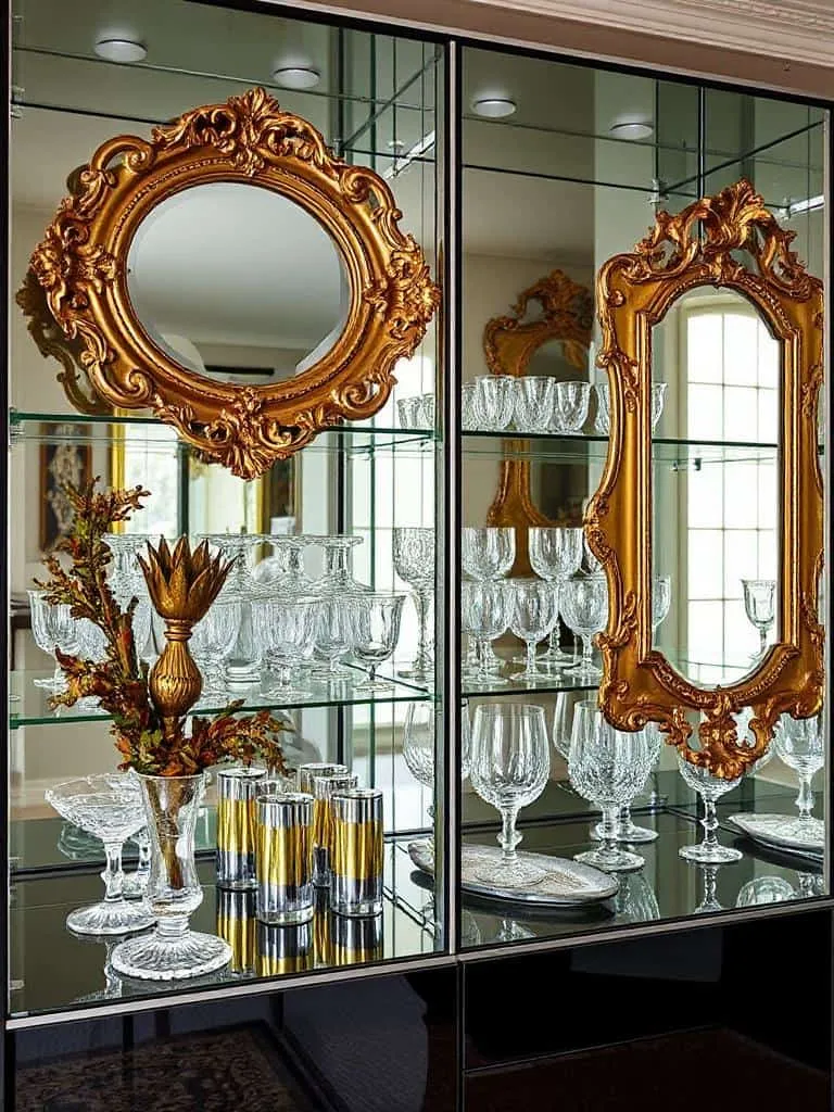 ornate vintage mirrors enhance elegance