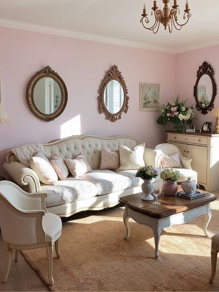 pastel accents enhance coziness