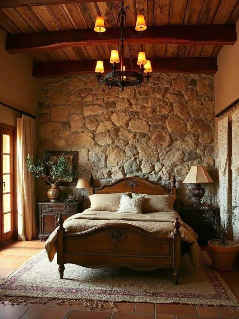 rustic stone wall charm