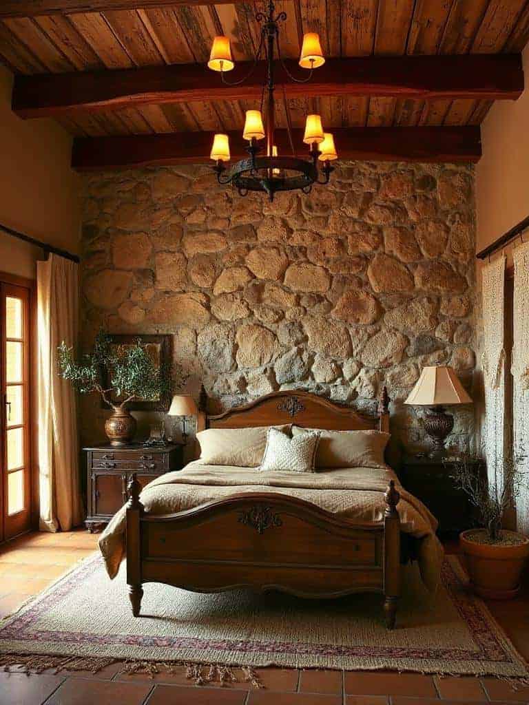 rustic stone wall charm