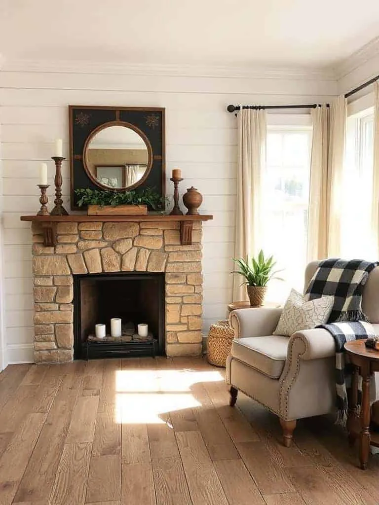 shiplap wall accent charm