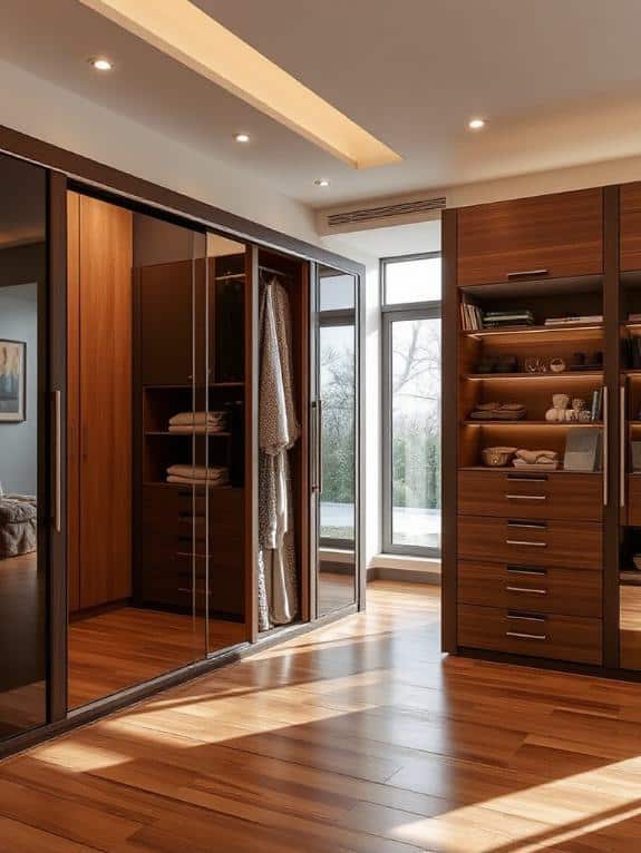 sleek contemporary wardrobe designs