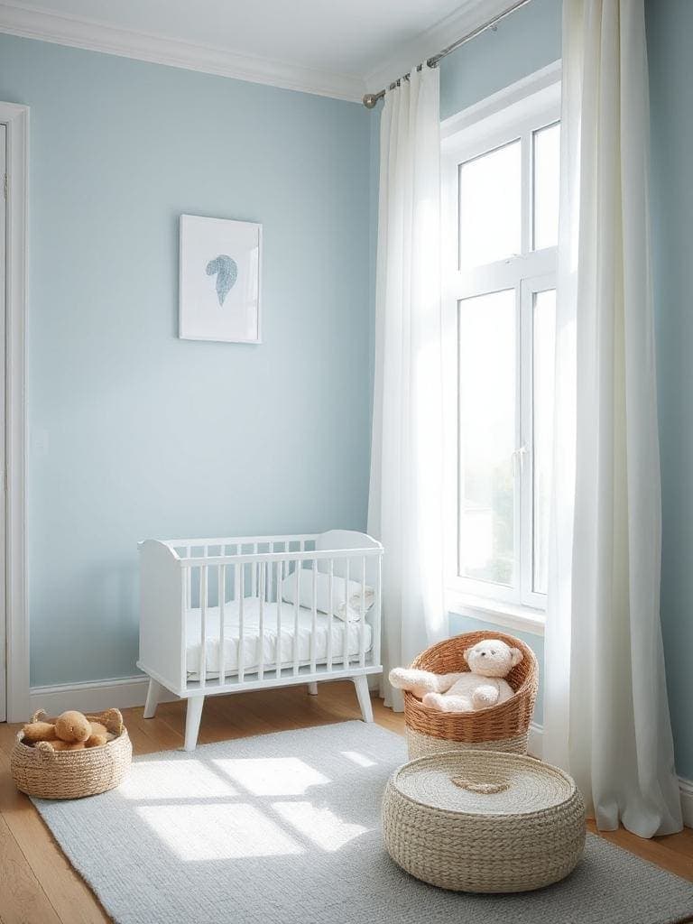 soft blue nursery elegance