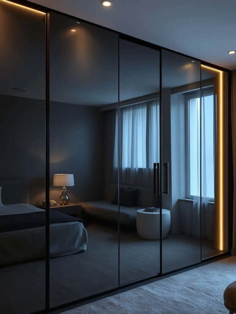 stylish illuminated wardrobe design