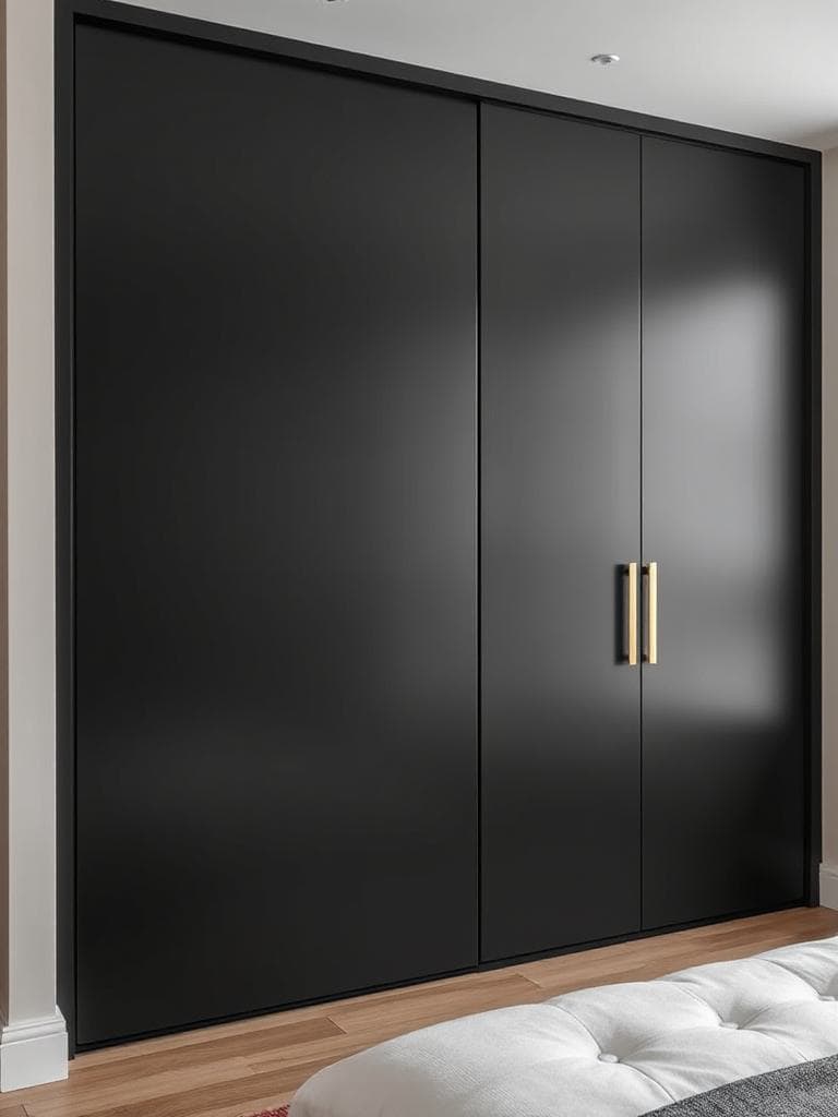 stylish matte black doors