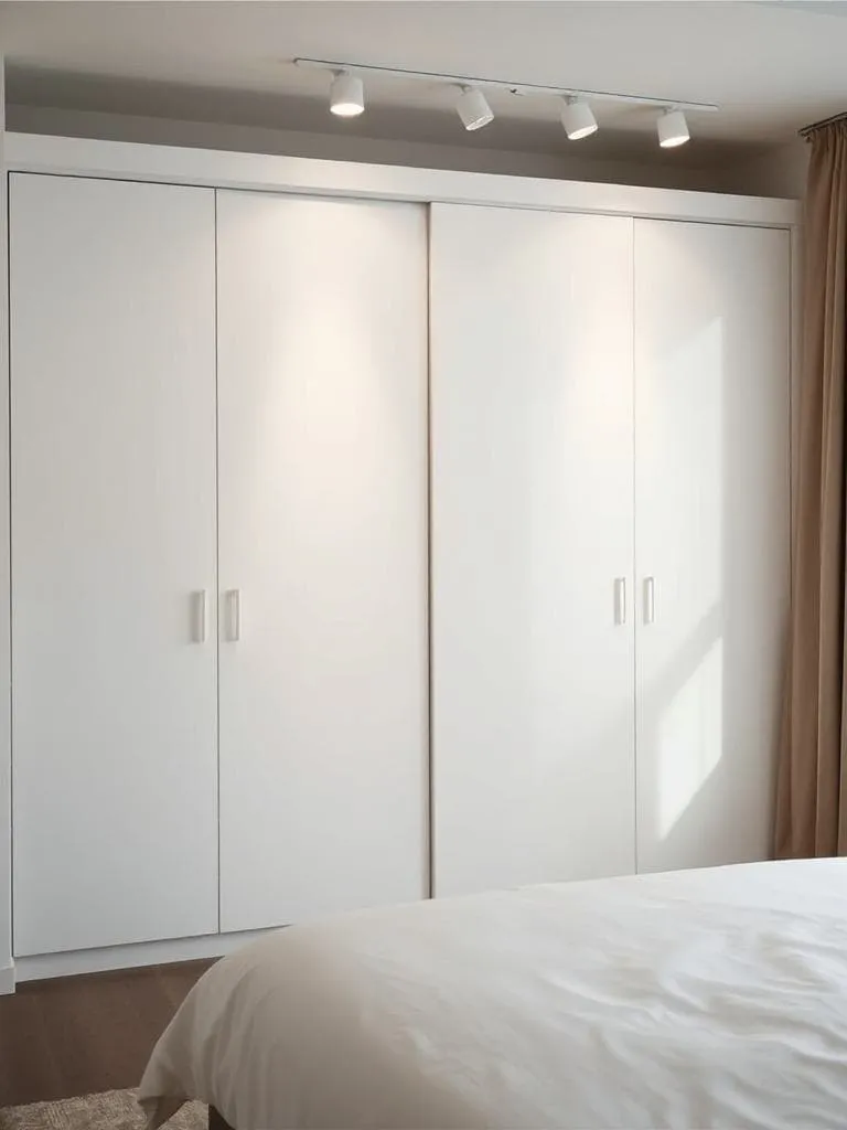 stylish minimalist wardrobe lighting