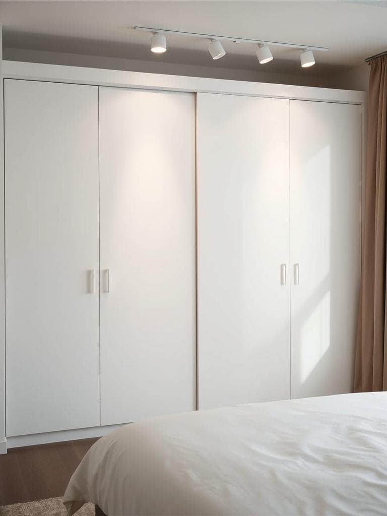stylish minimalist wardrobe lighting