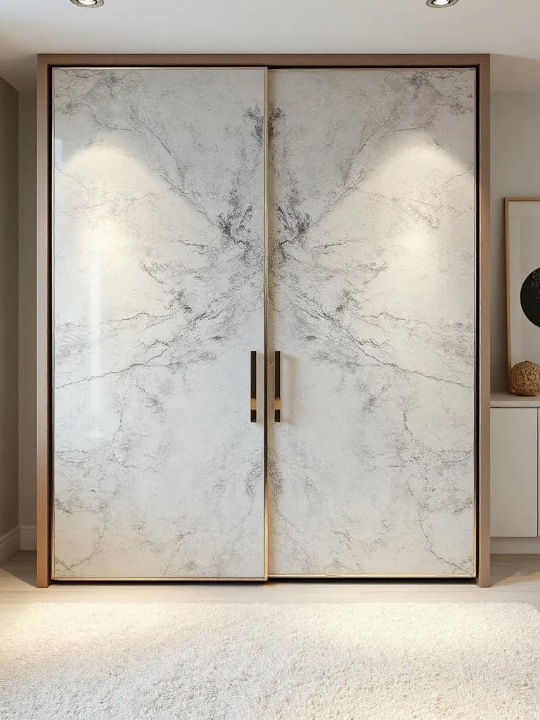 stylish stone look wardrobe design