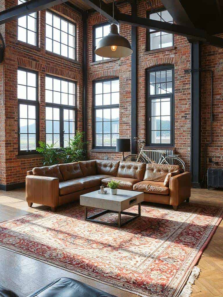 urban rustic living space