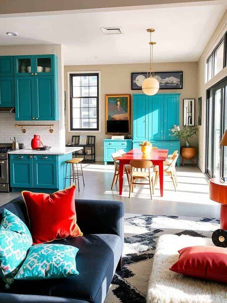 vibrant bold colorful decor