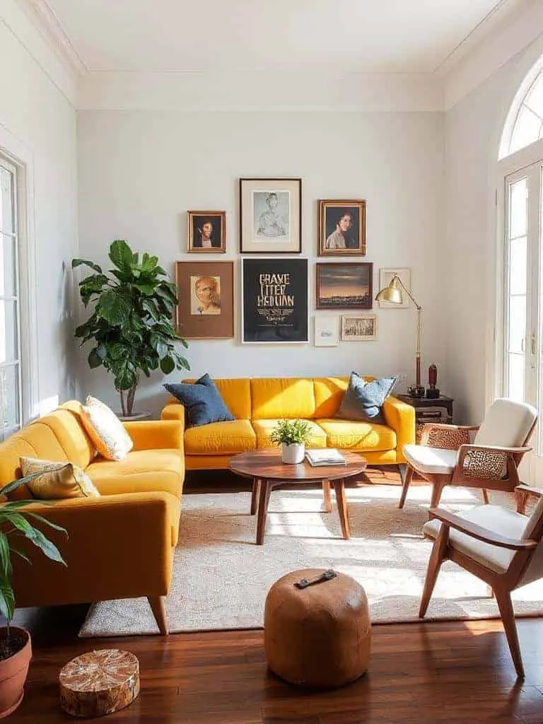 vintage minimalist living room