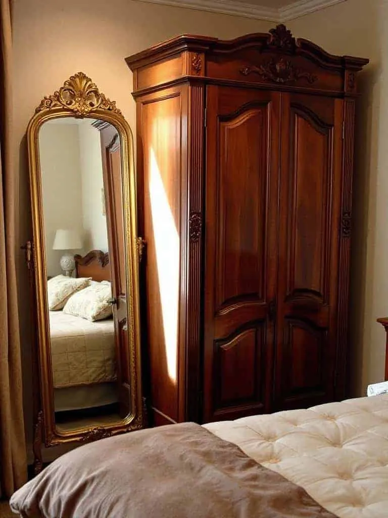 vintage mirrors enhance coziness