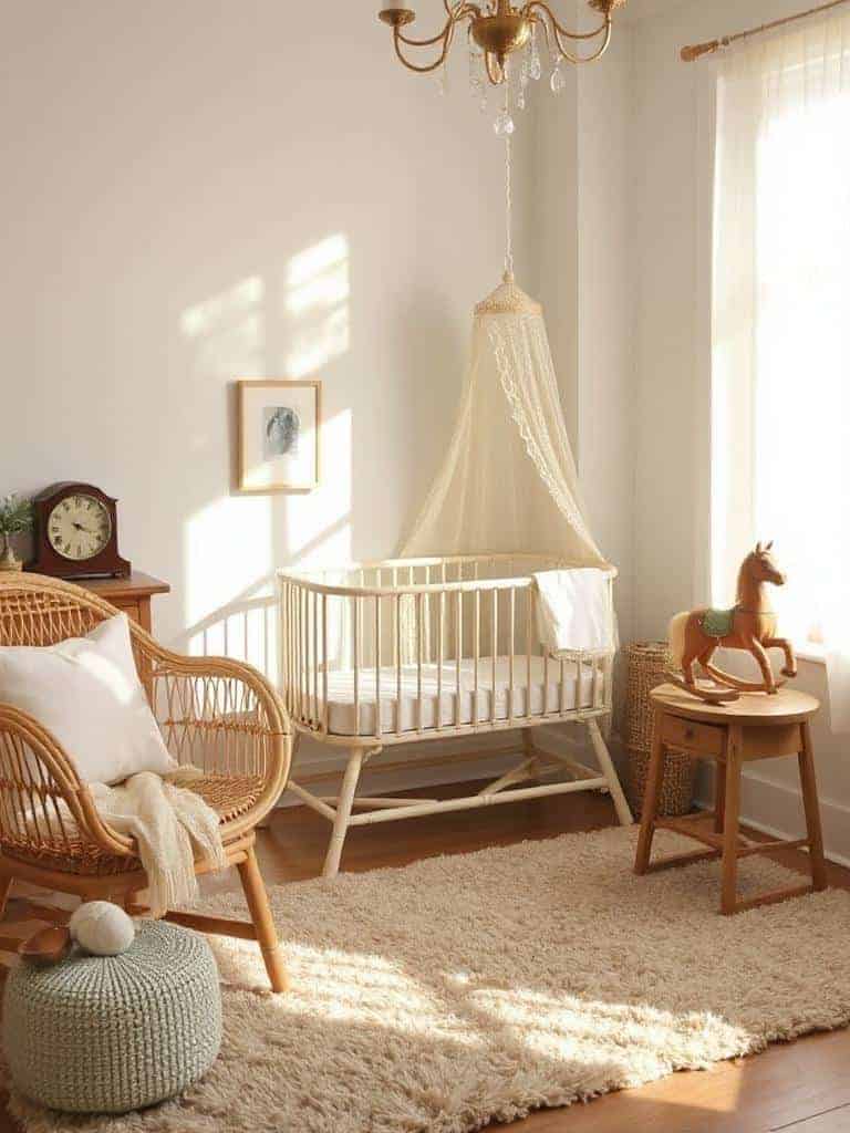 vintage rattan nursery charm