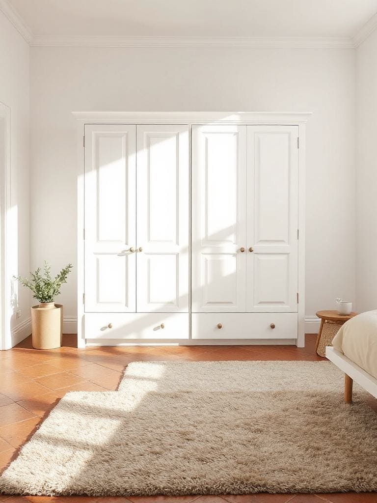 warm terracotta with rugs