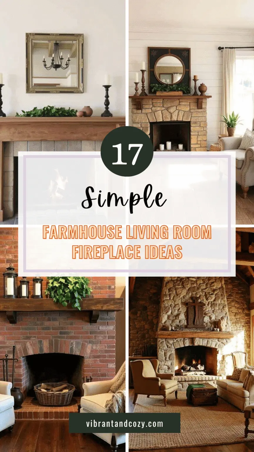 17 Farmhouse Living Room Fireplace Ideas for a Cozy Look