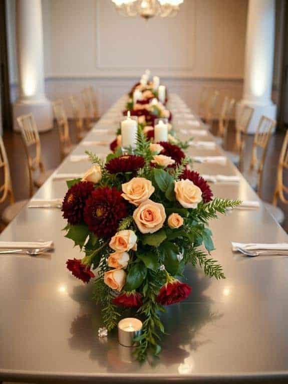 asymmetrical earthy floral arrangements