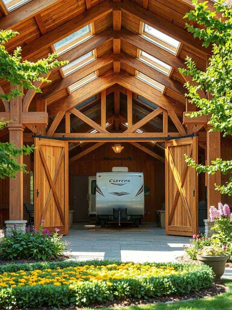 barn style rv shelter design