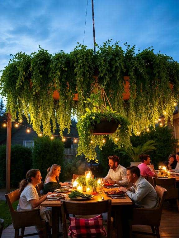 cascading greenery for ambiance