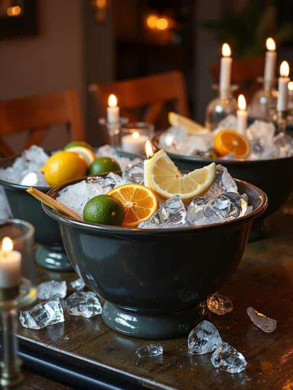 citrus ice drink display