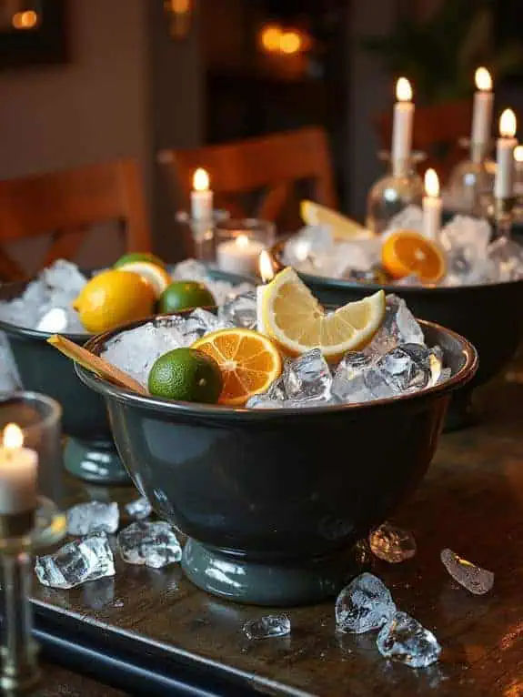 citrus ice drink display