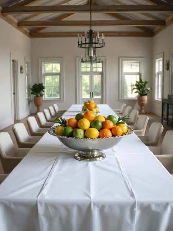 colorful citrus centerpiece arrangement