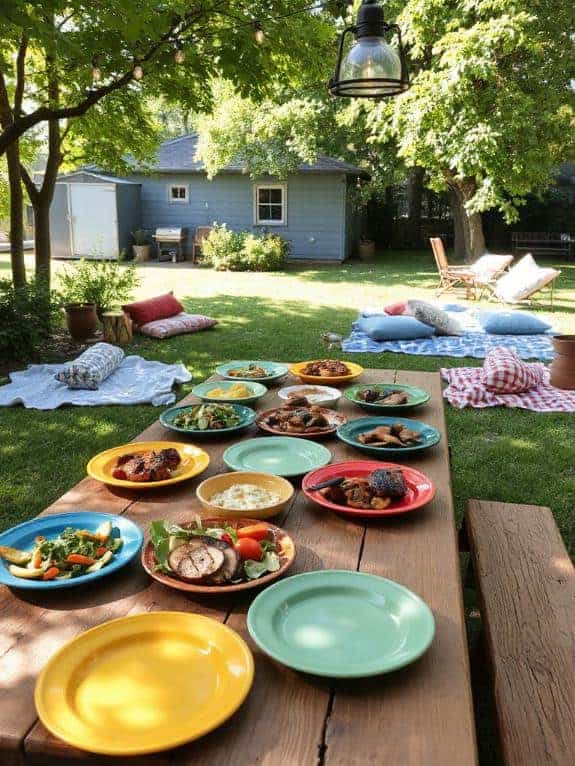 colorful durable outdoor dining