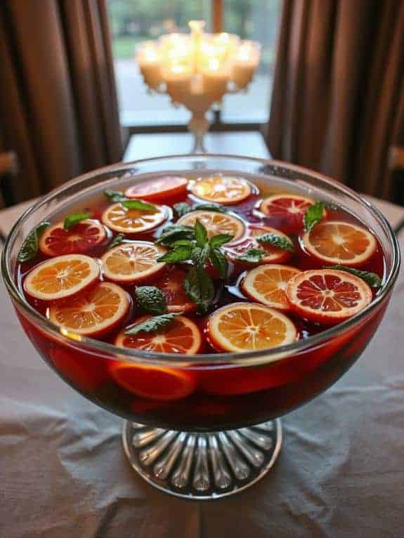 colorful fruit punch bowl