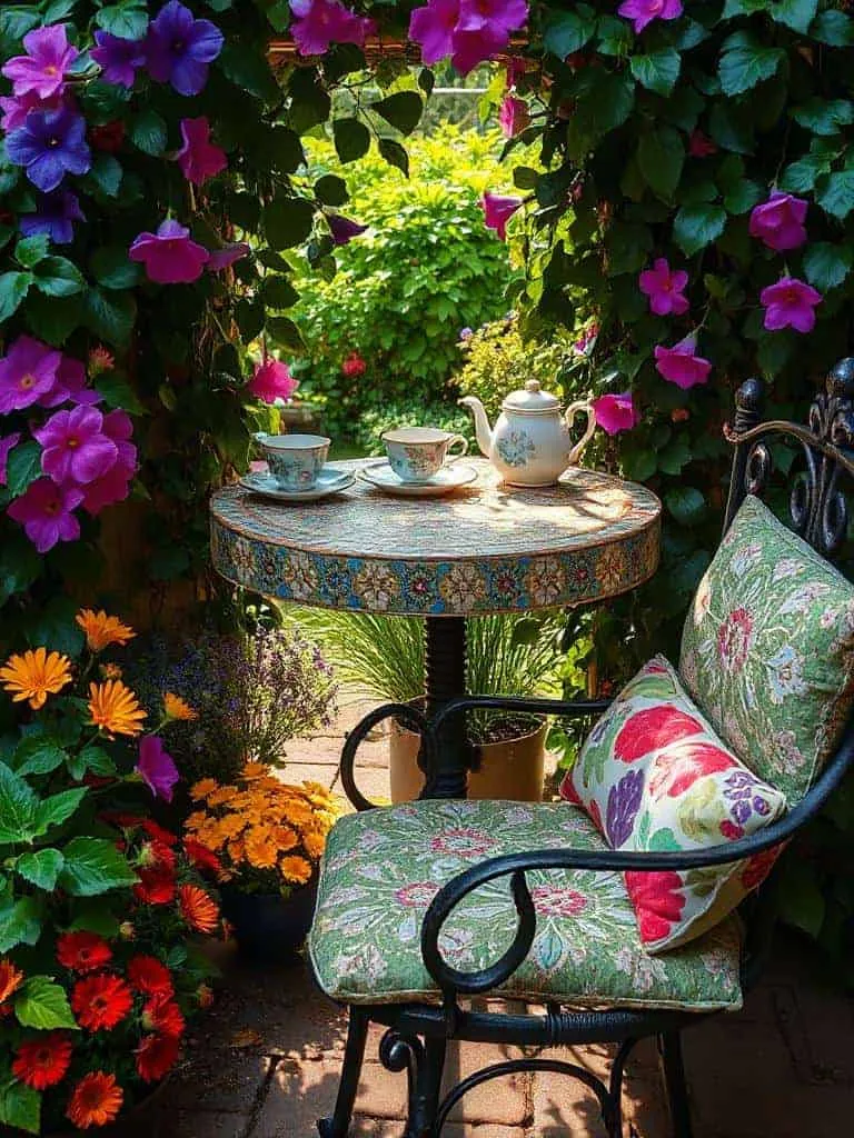 colorful mosaic side table