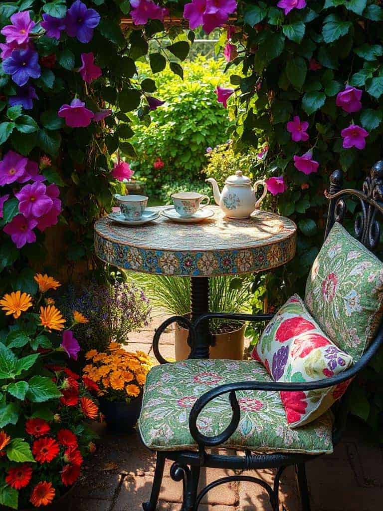 colorful mosaic side table