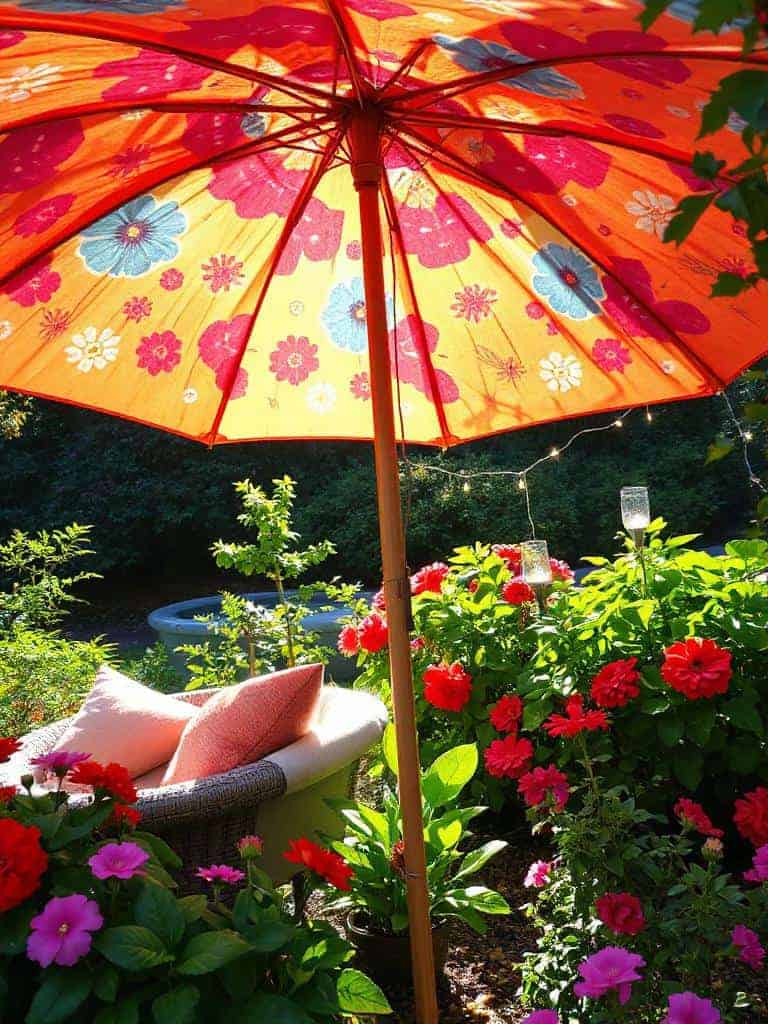 colorful shade for gardens
