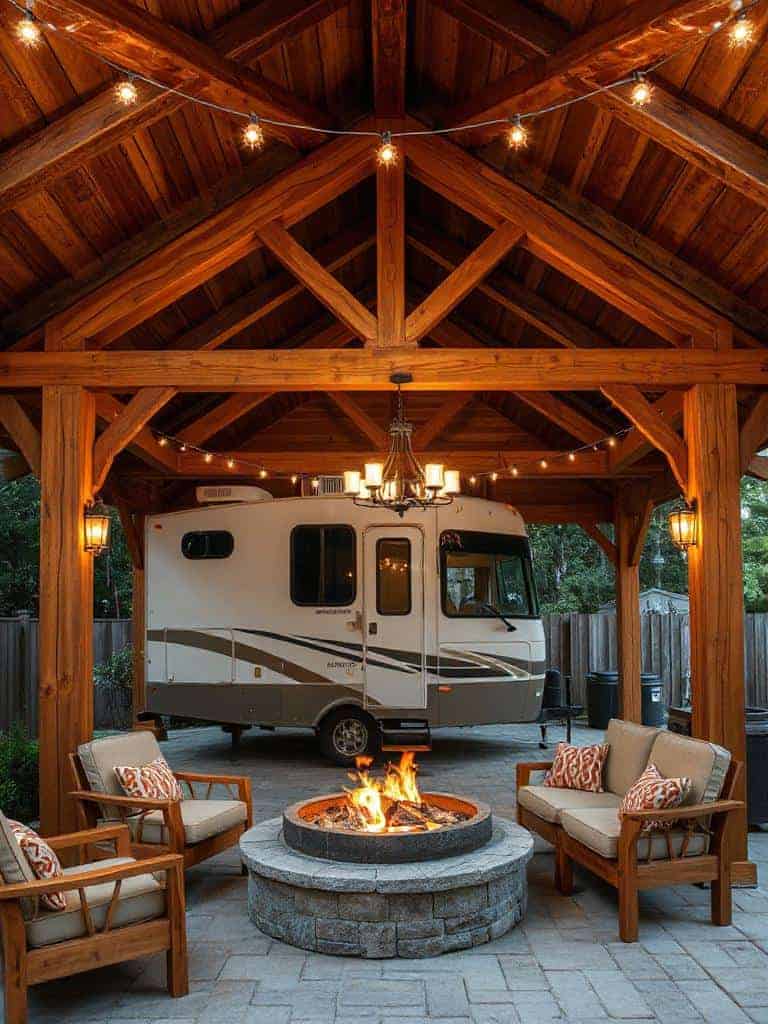 covered outdoor seating area