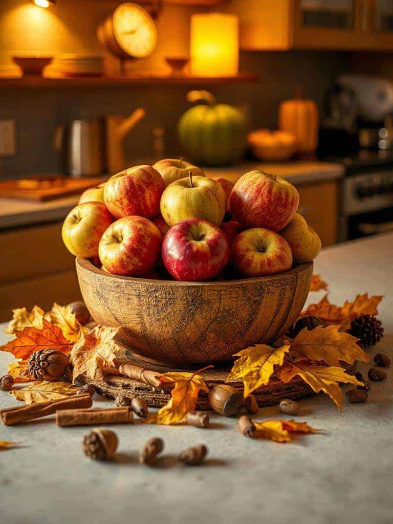 cozy apple centerpiece idea