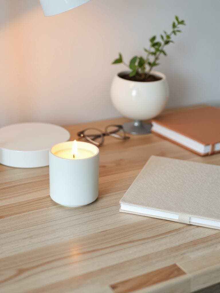 cozy candle for focus