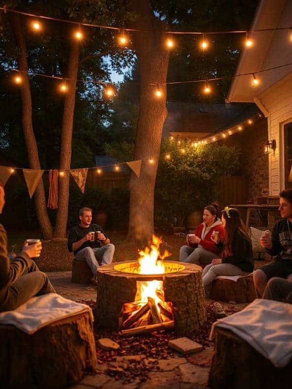 cozy chats around fire