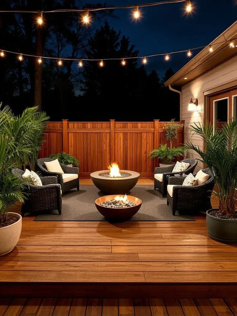 cozy fire pit gathering