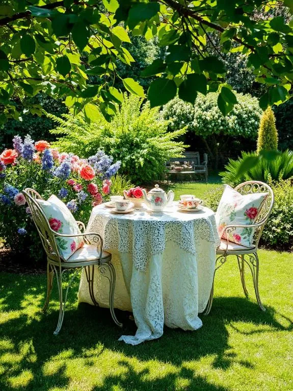 cozy floral garden chairs