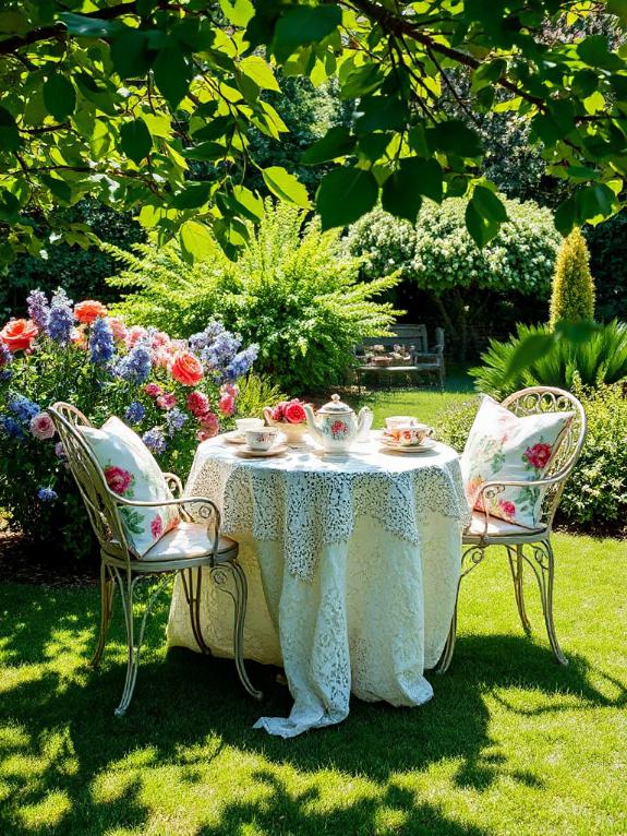 cozy floral garden chairs