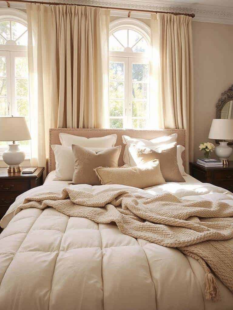 cozy layered duvet setup