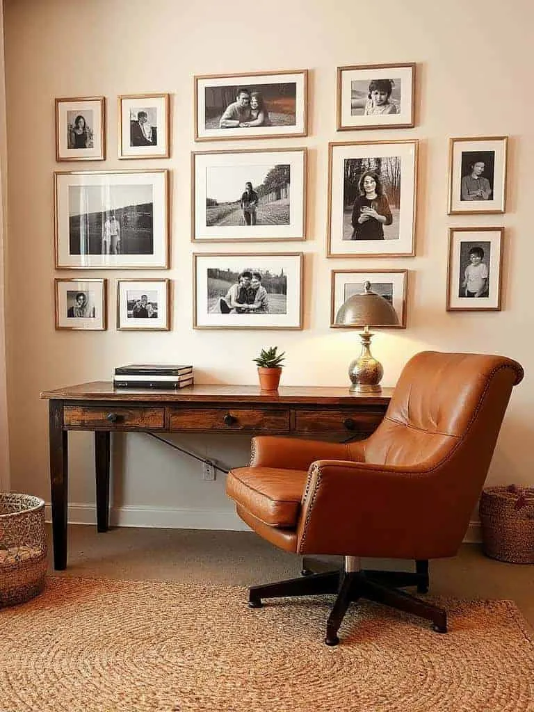 cozy photo collage display