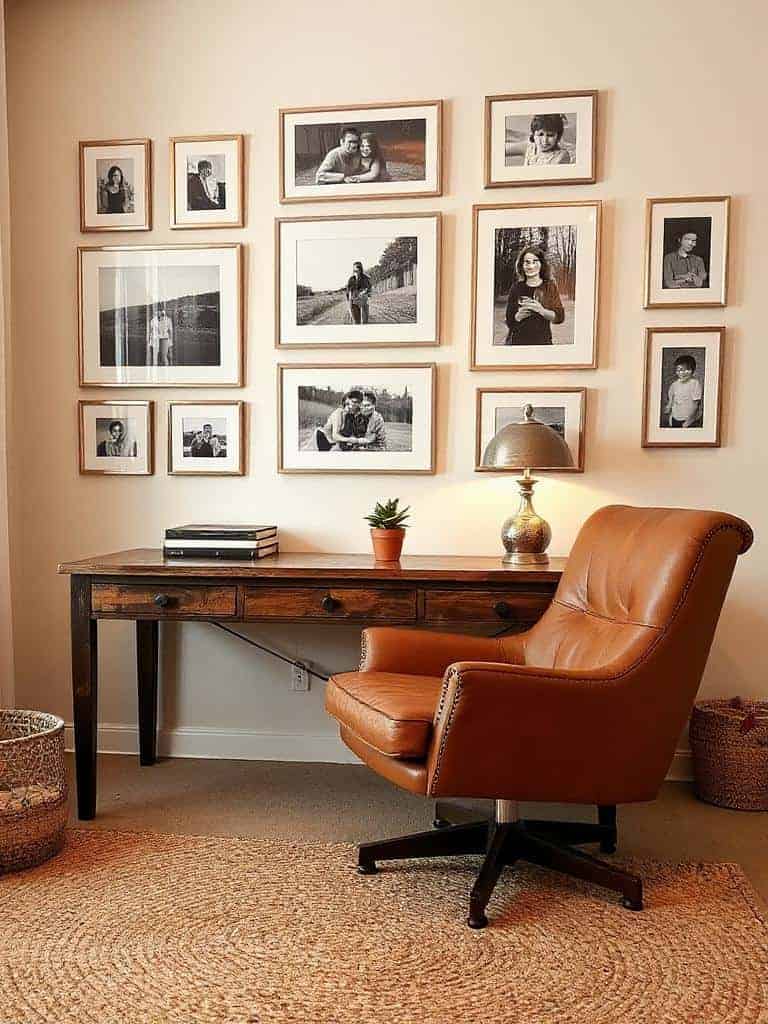 cozy photo collage display