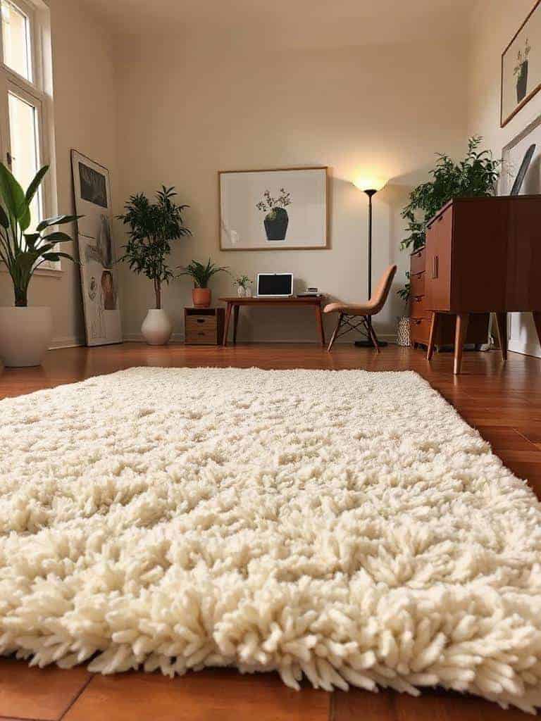 cozy stylish easy care rug