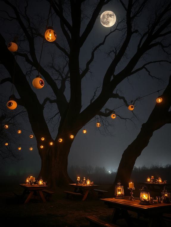 eerie eyeball garlands creation