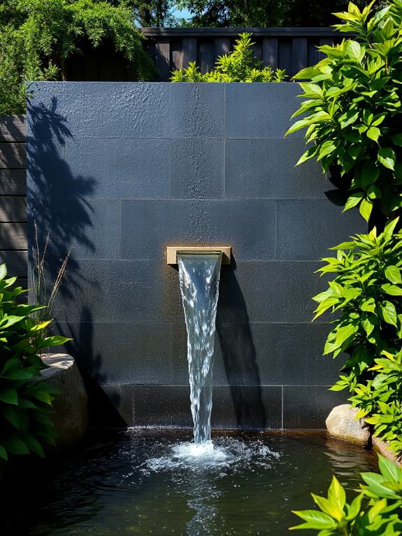 elegant black slate fountain