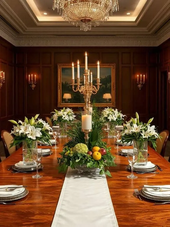 elegant dining table decor
