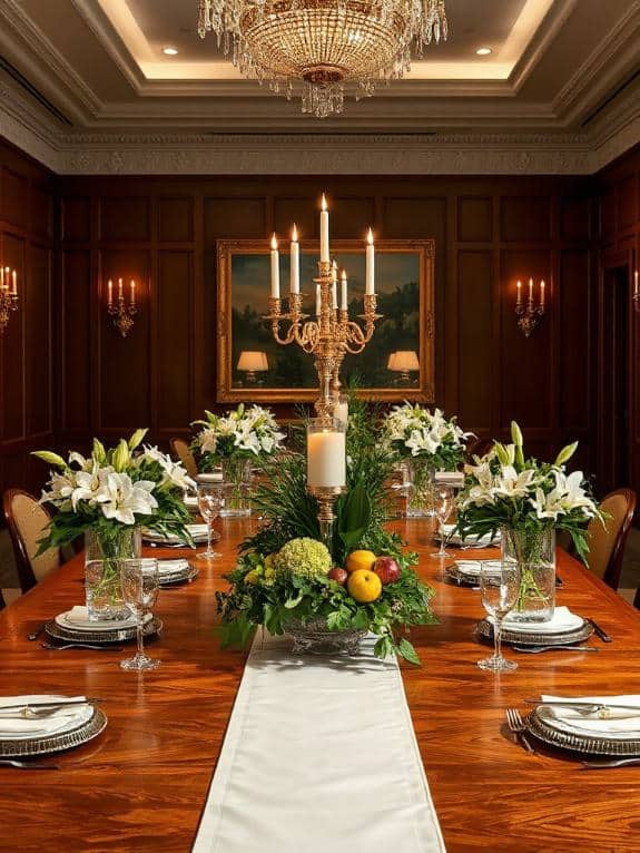 elegant dining table decor