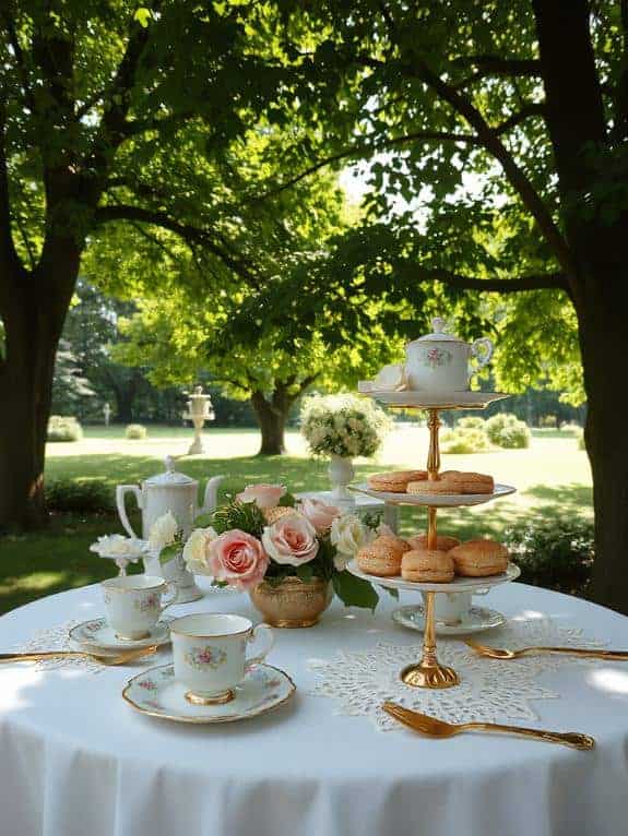 elegant doilies for tea