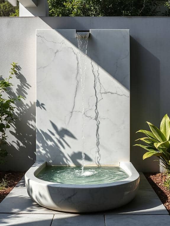 elegant marble water feature